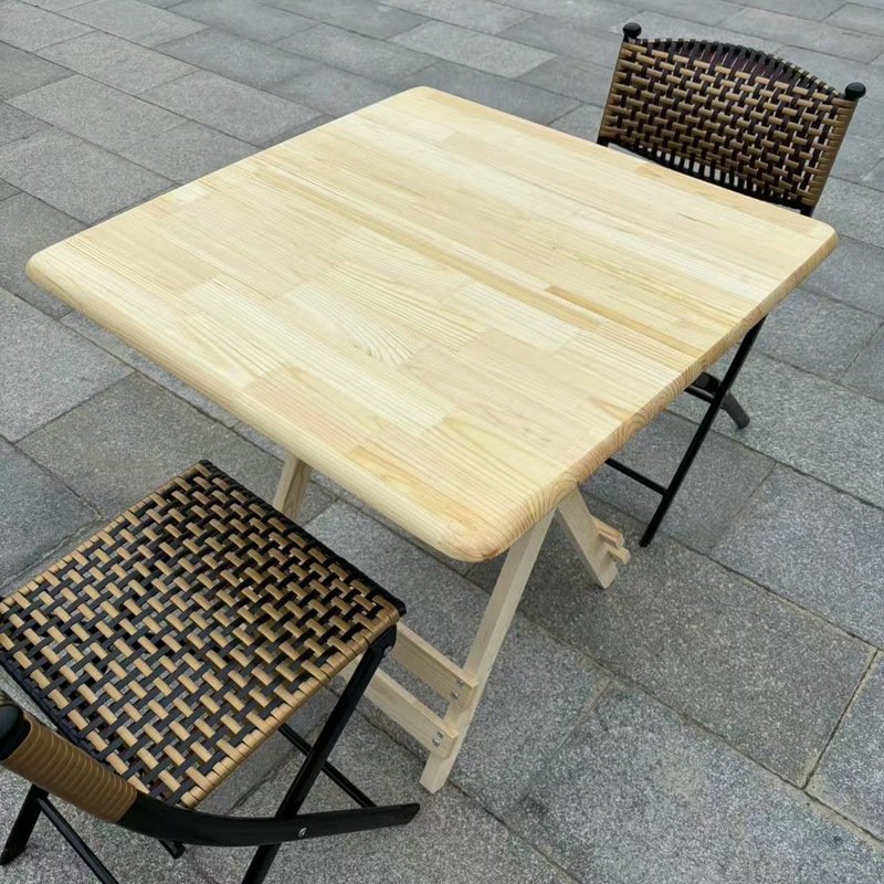 工厂店 木头折叠桌 家用桌烧烤桌 摆摊桌宿舍折叠桌 桐木桌松木桌