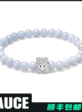 ZAUCE造赐 海蓝珠石笑脸手串 永久不掉色原创潮流设计