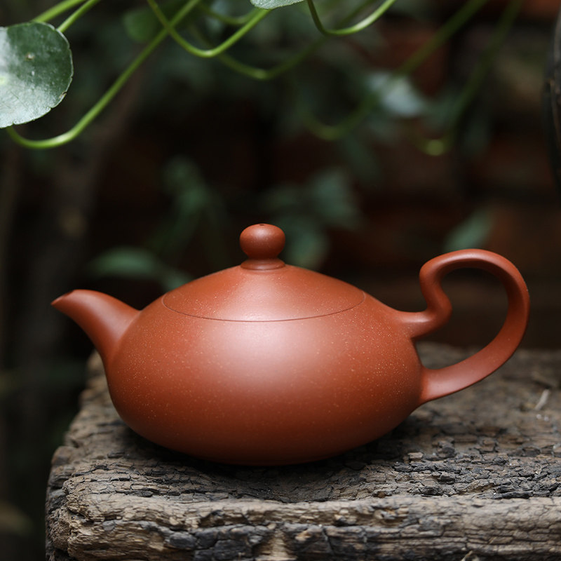 彩云追月茶壶茶具全手工潮汕泡茶壶朱泥小号紫砂壶泡功夫茶手拉壶