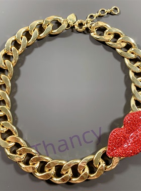 红唇个性夸张短款项链BJ打标