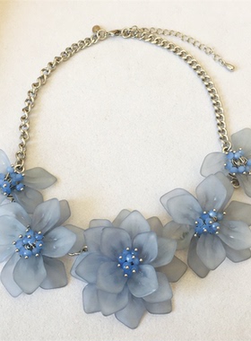 Vintage中古英国MS打标雾蓝色树