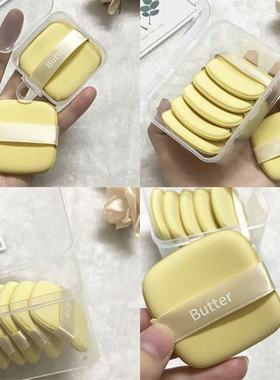 郭粉扑小妞黄油饼干遇水变大气垫超软粉底液化妆工具服帖双面可用