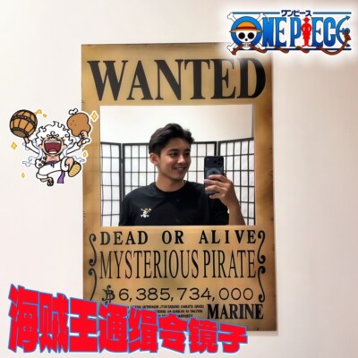 海贼王通缉令创意镜子七夕礼物