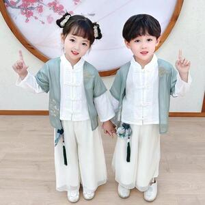 男童汉服春秋小孩古装宝宝小童唐装少爷服儿童汉服古风国学演出服