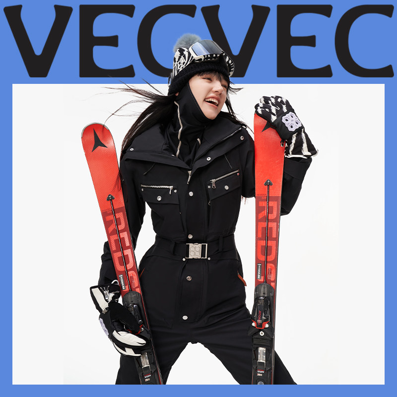 VECVEC连体滑雪服加厚防水单双板