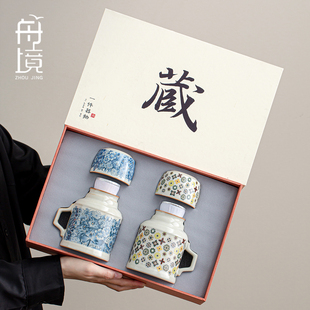 高档米黄汝窑茶壶个人专用夏天凉水壶家用冬天闷泡小暖壶茶杯轻奢