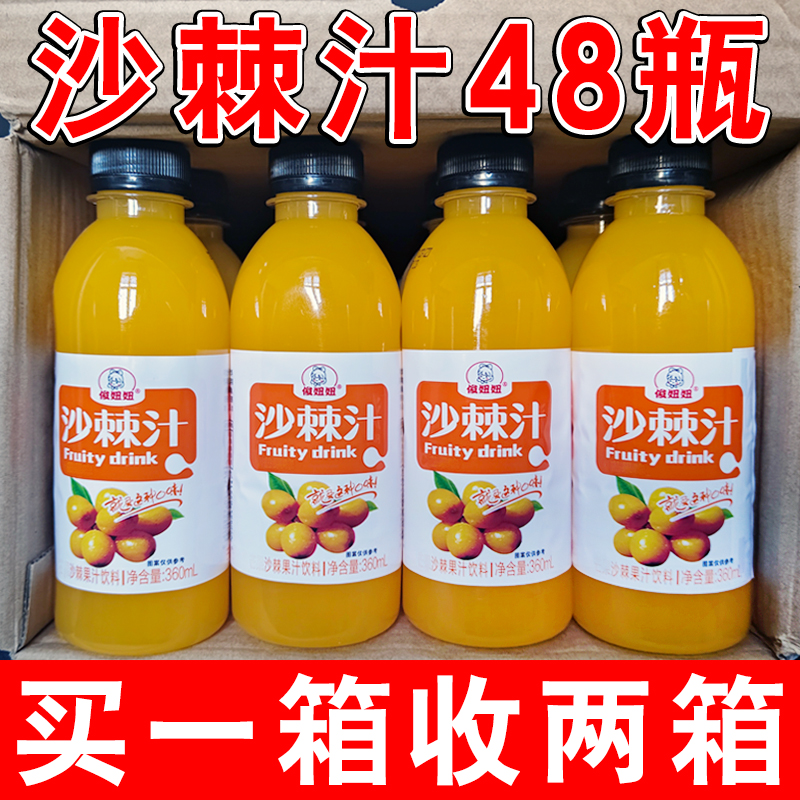 买一送一沙棘汁果味饮料24瓶整箱