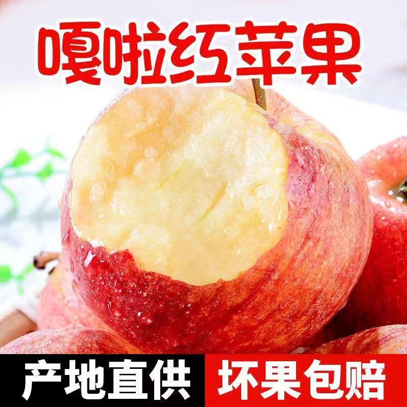 新鲜嘎啦小苹果应当季水果青陕西红富士脆甜小冰糖丑平果整箱包邮