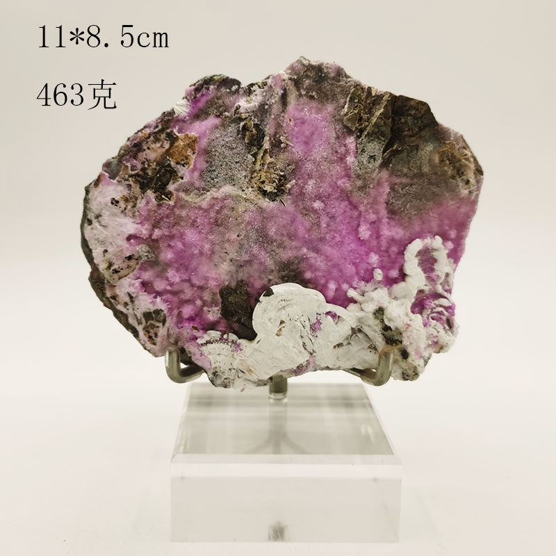 天然红色粉色纹石原石摆件科普教学水晶矿物标本观赏摆件红纹石