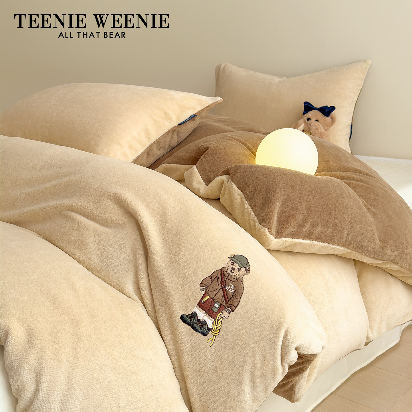 TeenieWeenie冬季加厚牛奶绒被套单件双面加绒法兰绒珊瑚绒被罩秋,床上用品,被套,淘宝优惠券,粉丝福利购,淘宝优惠卷