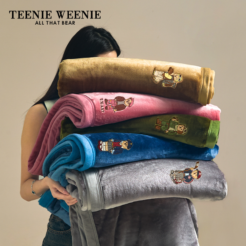 TeenieWeenie保暖午睡金貂绒毛毯