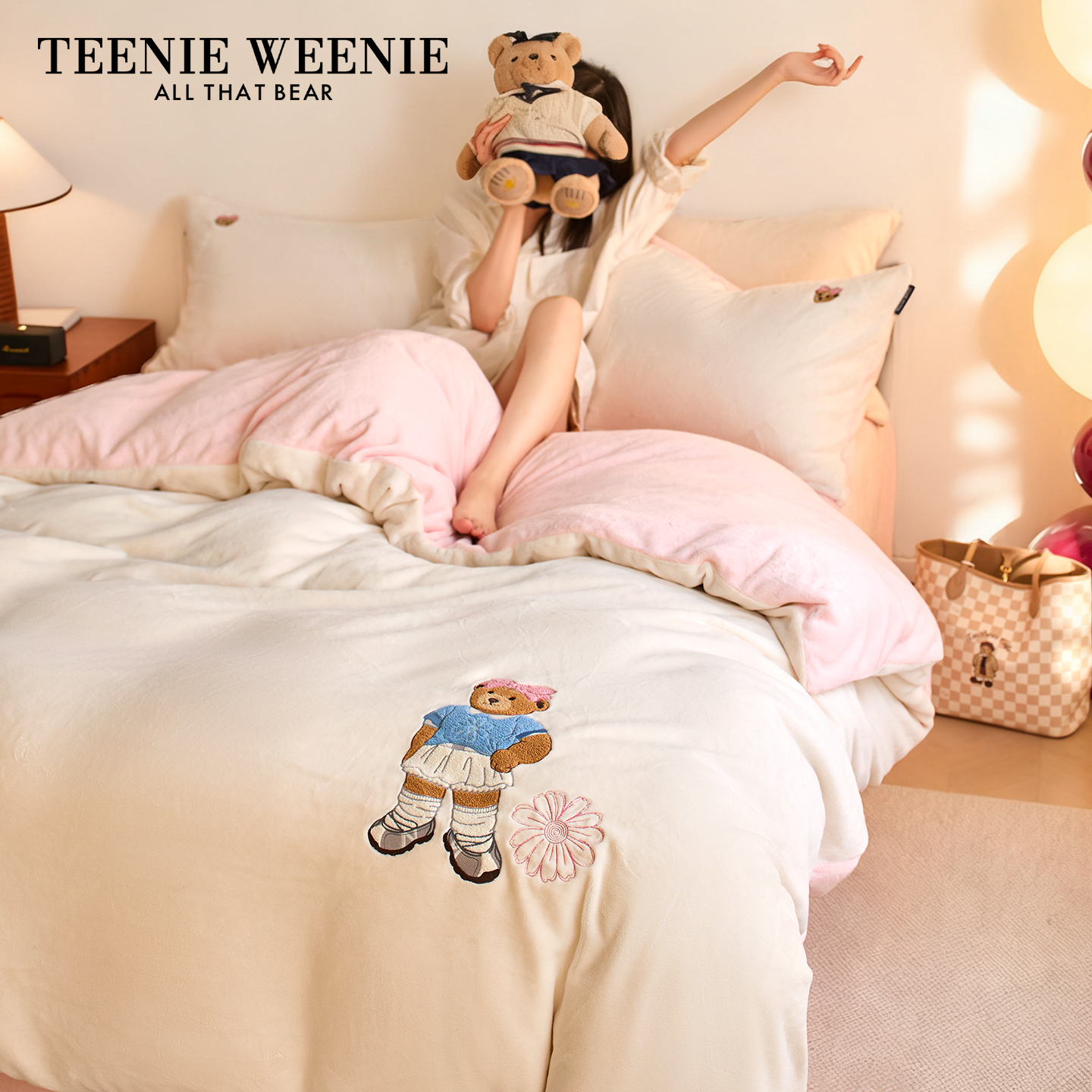 TeenieWeenie小熊暖冬牛奶绒套件