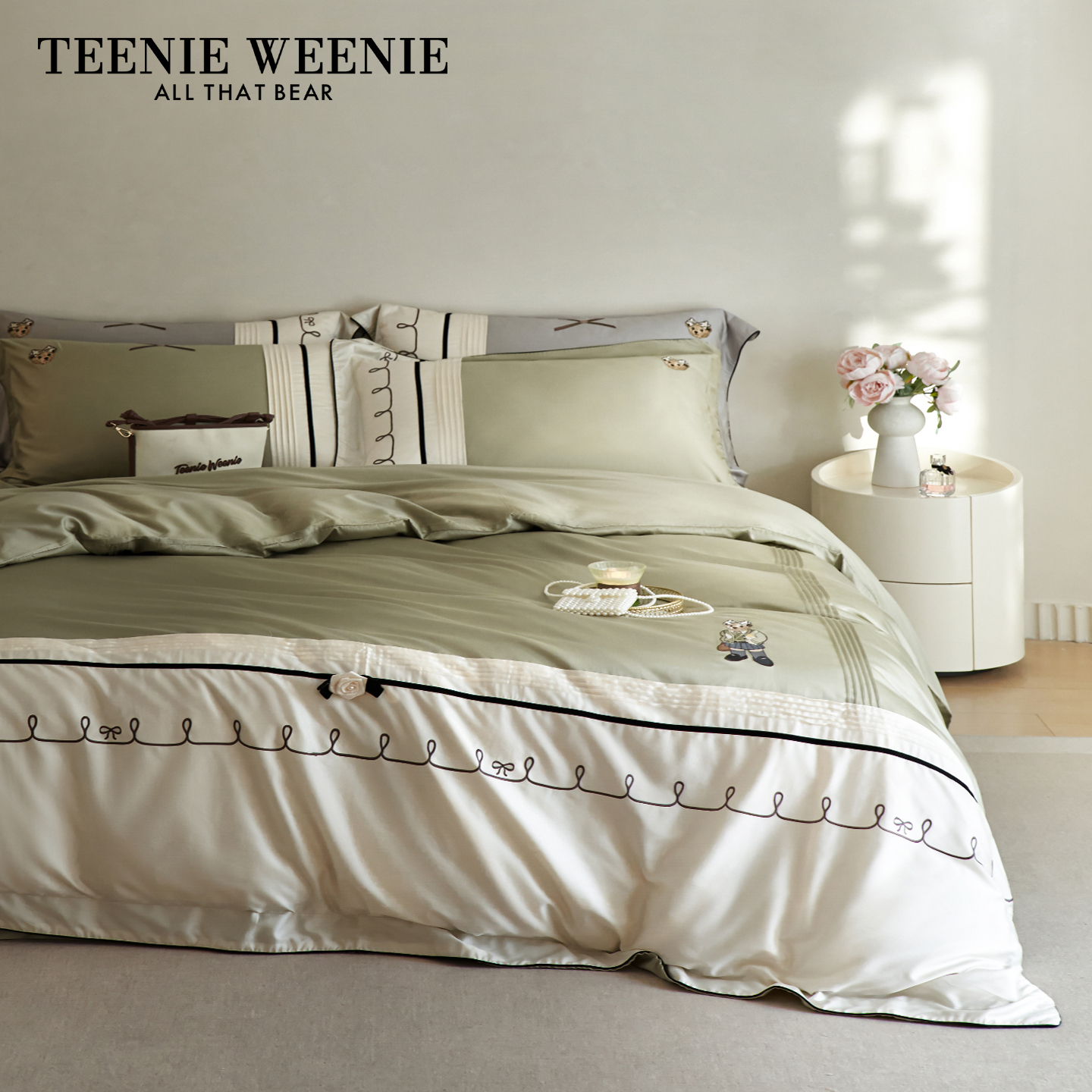 小熊高端长绒棉四件套