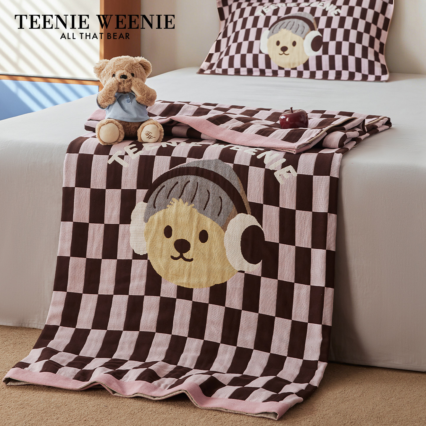 TeenieWeenie全棉纱布盖毯婴儿A类毛毯午睡沙发空调小毯子毛巾被
