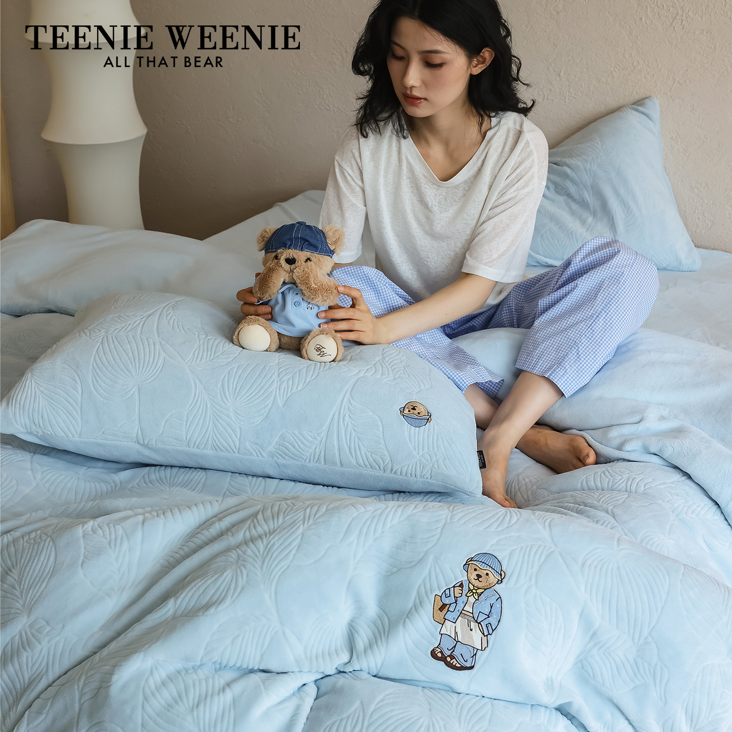 TeenieWeenie小熊牛奶绒四件套