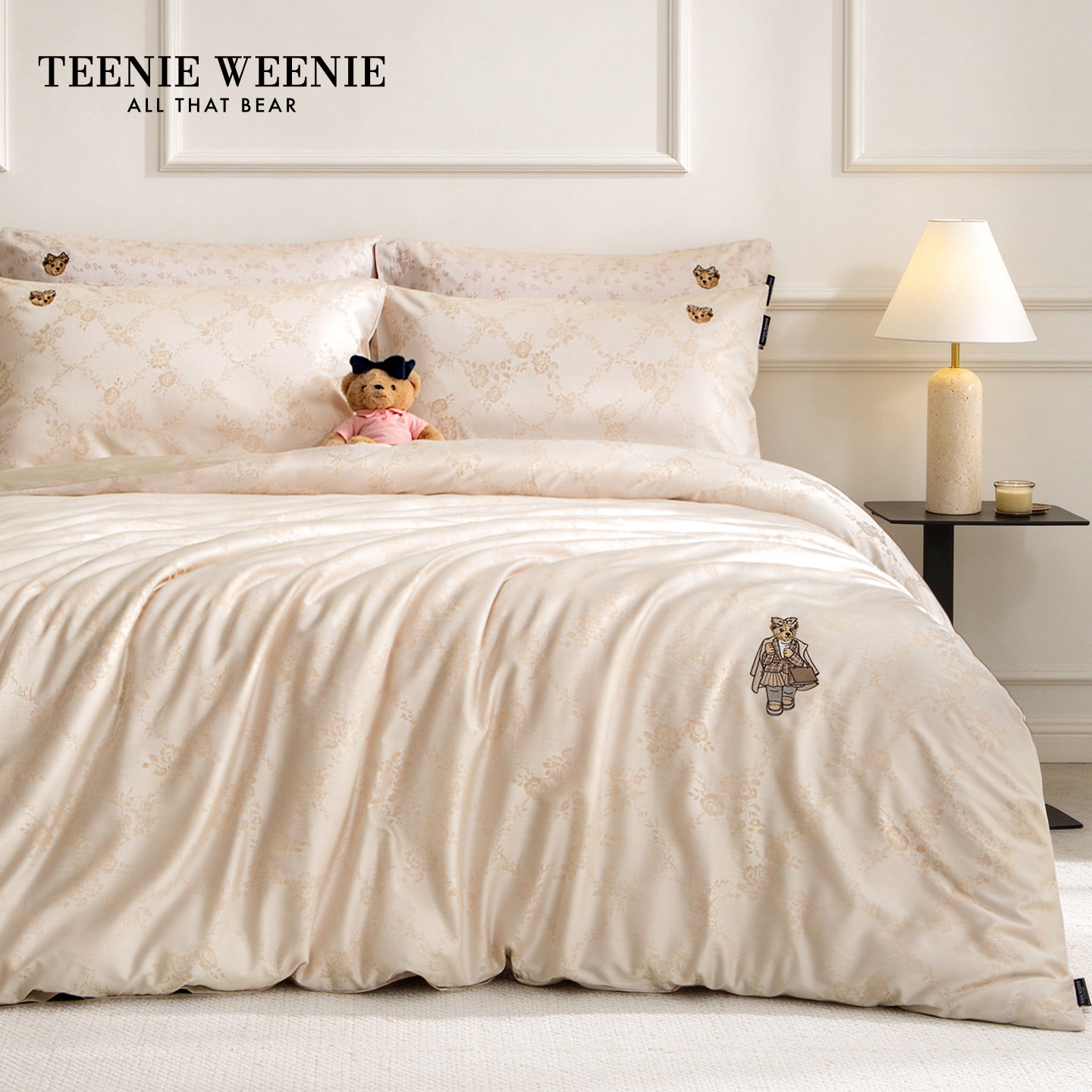 TeenieWeenie60支天丝棉床上四件套莱赛尔丝滑贡缎轻奢被套罩床单