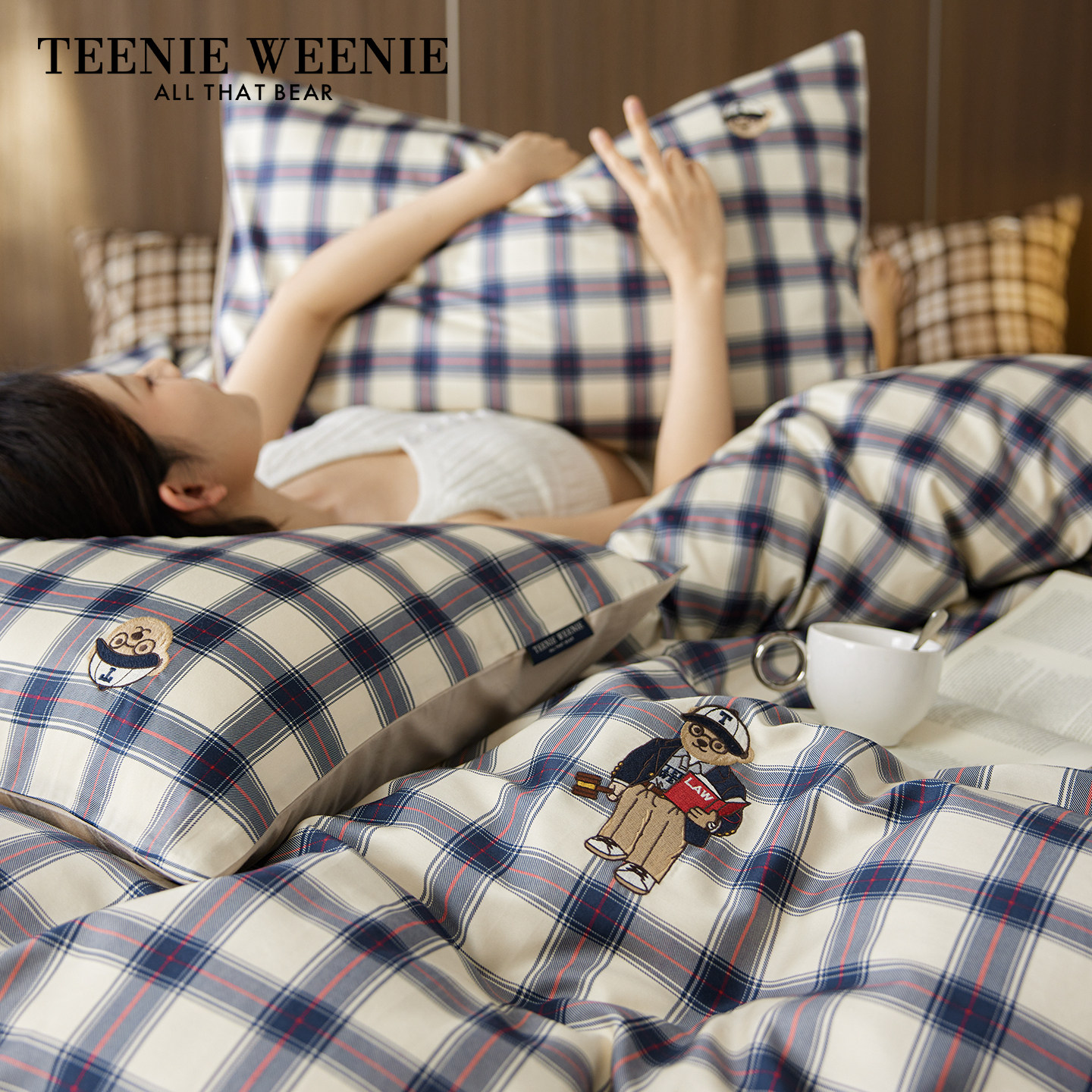 TeenieWeenie小熊四件套纯棉全棉2026新款学生宿舍床单被套三件套
