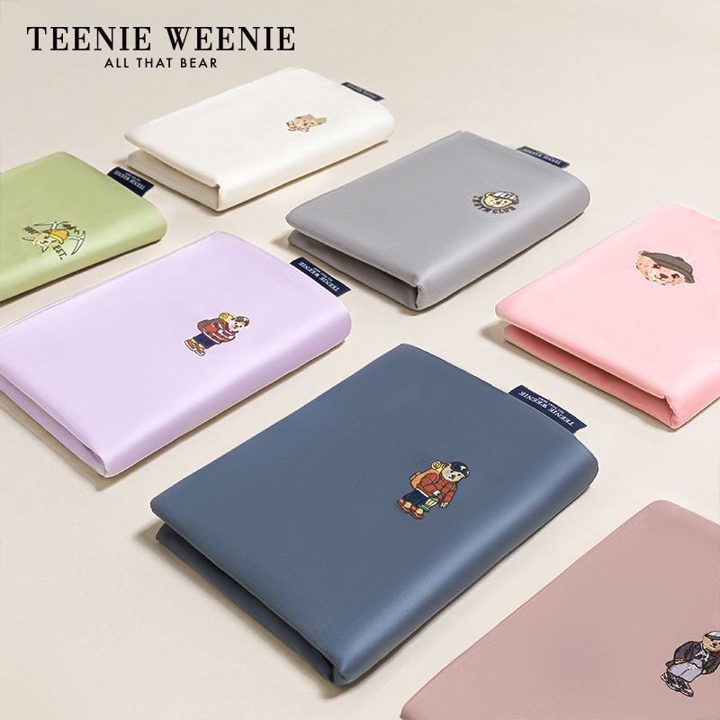 TeenieWeenie小熊100长绒棉全棉床单单件纯色高级感双人纯棉被单