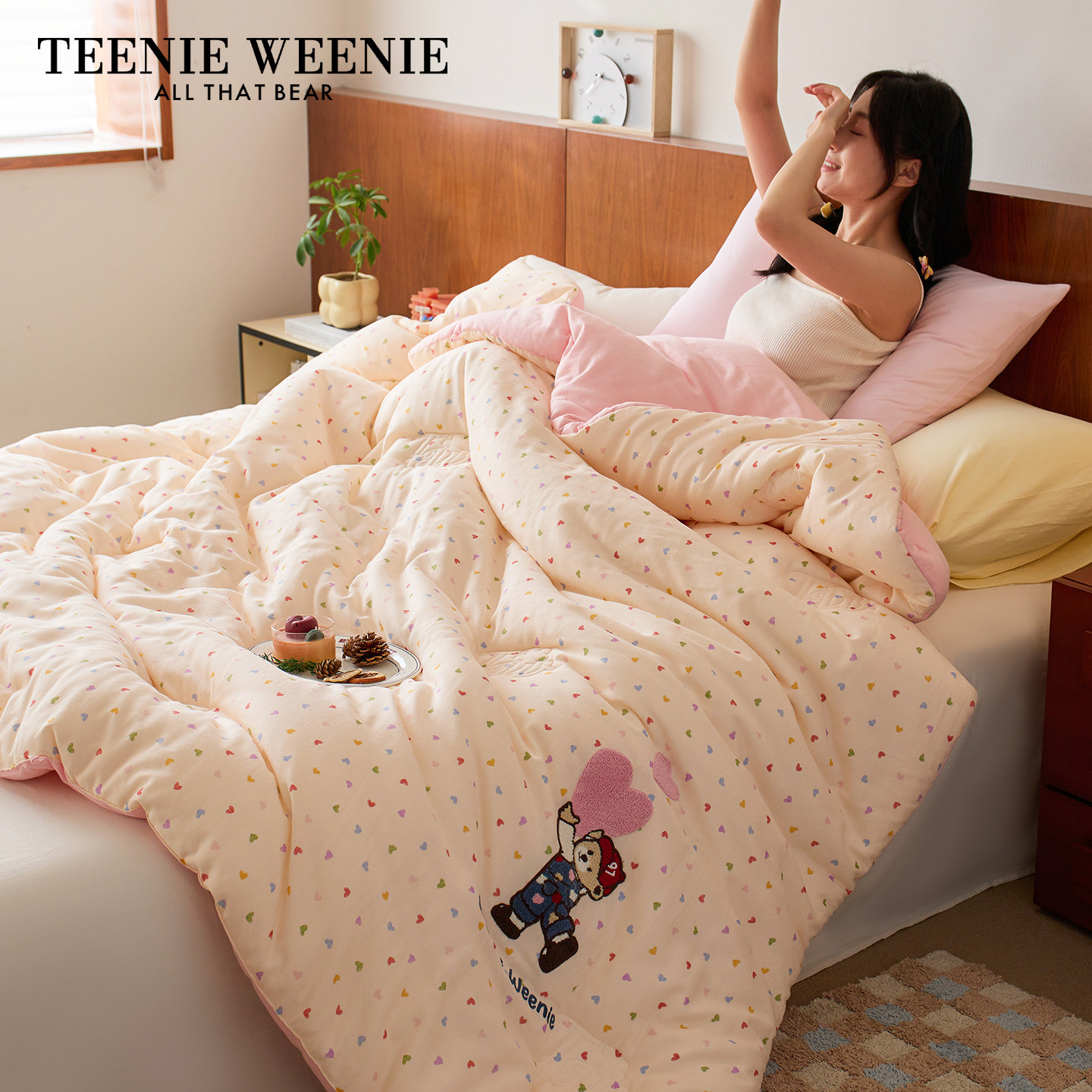 TeenieWeenie小熊卡通被芯全棉双层纱婴儿被子宿舍单人冬被加厚,床上用品,化纤被,淘宝优惠券,粉丝福利购,淘宝优惠卷