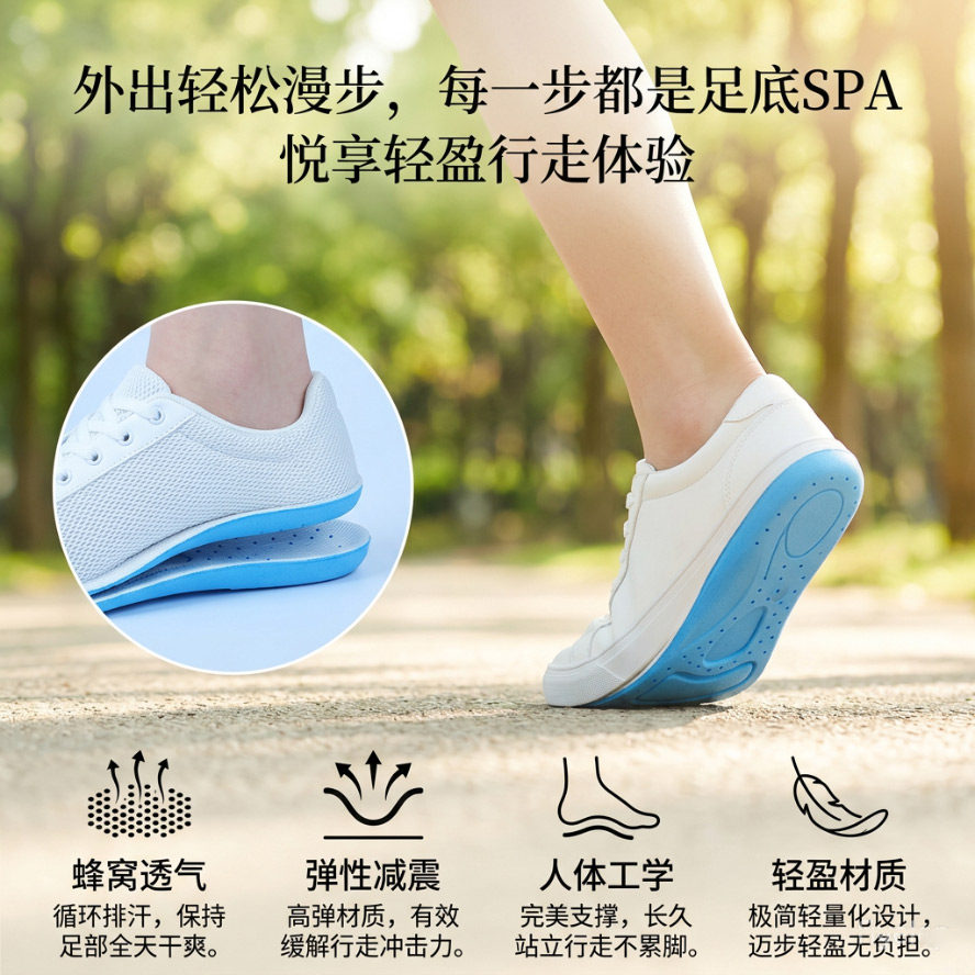 翼顶鞋垫男士吸汗防臭除臭留香皮鞋软底透气运动女款舒适汗脚专用