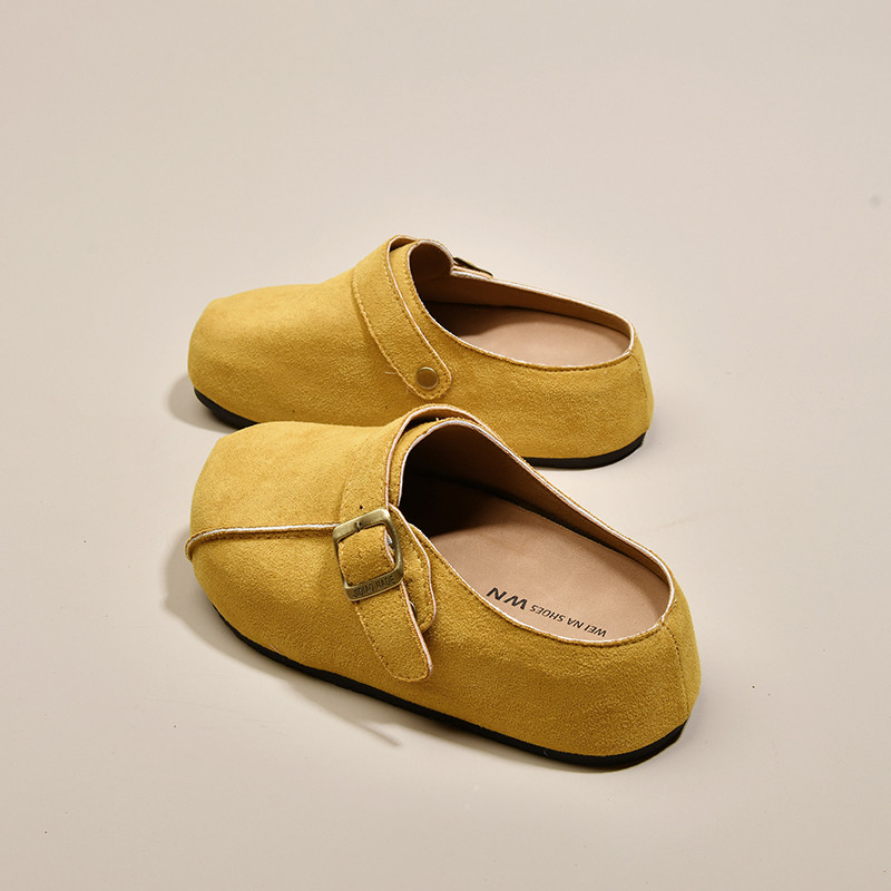 厚底包头半拖鞋女休闲