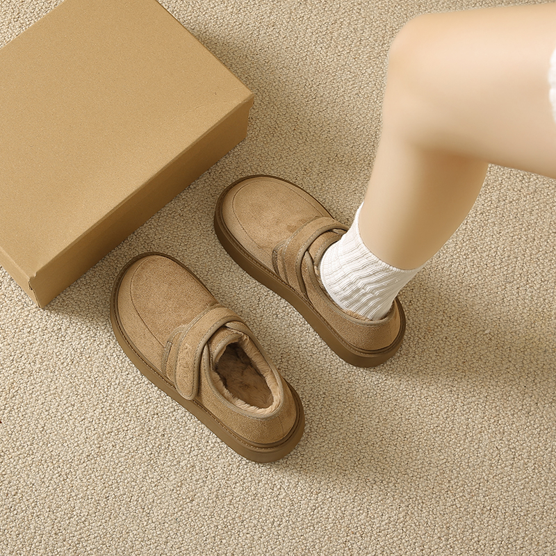 拉夏贝尔加绒勃肯鞋女百搭棉鞋