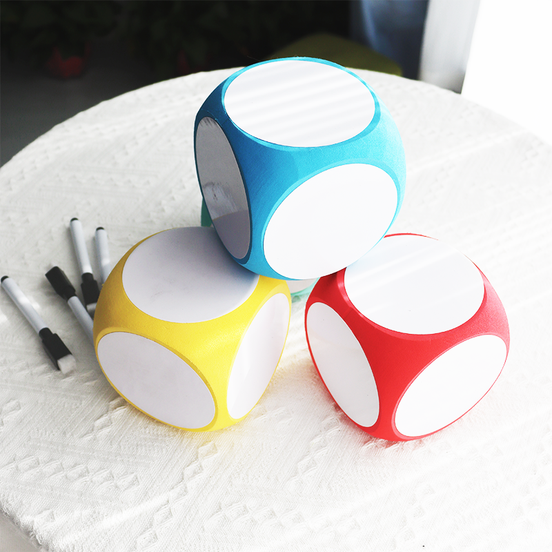 骰子教具可擦写儿童大号玩具