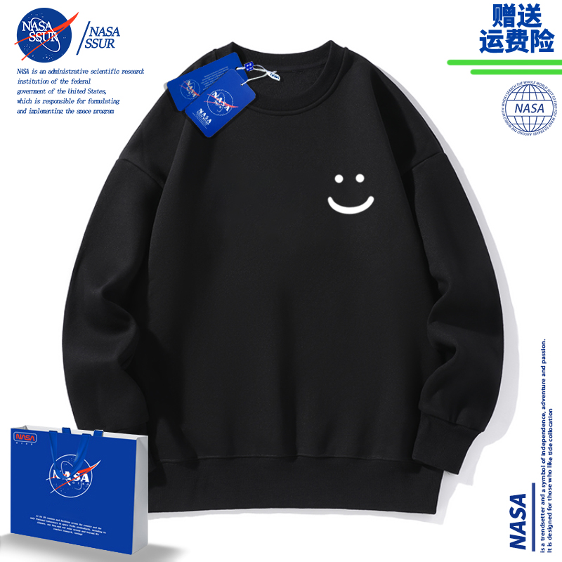 NASA卫衣男女宽松青春潮流圆领