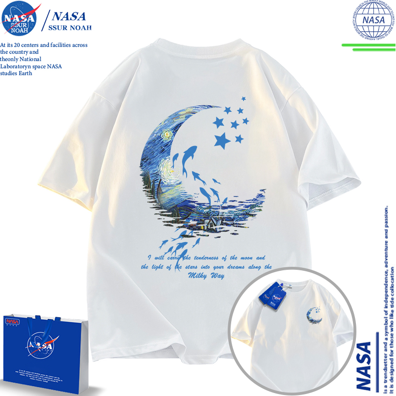 NASA联名潮牌短袖t恤男2025新款