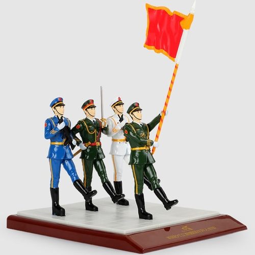 军人仪仗队摆件金属模型
