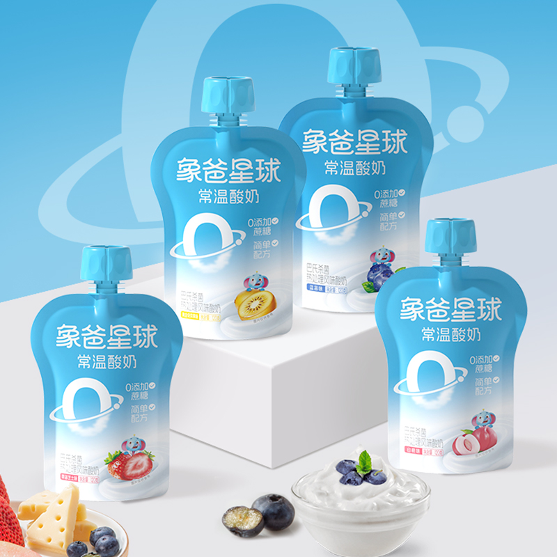 象爸星球水果味常温酸奶120g*10