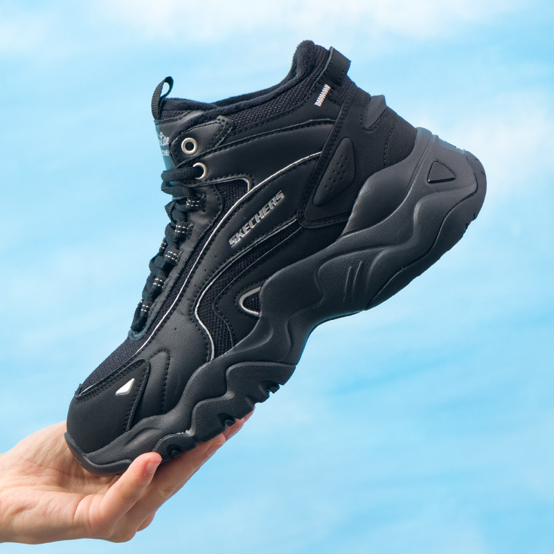 斯凯奇女鞋冬季新款黑色高帮加绒保暖运动鞋休闲鞋雪地靴防滑,女鞋,时尚休闲鞋,淘宝优惠券,粉丝福利购,淘宝优惠卷