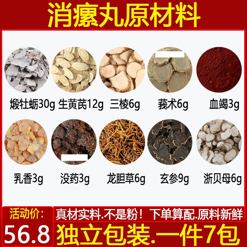 血竭乳香没药龙胆草玄参浙贝母