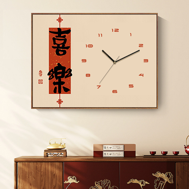 钟表钻石画满钻2025新款饭厅水晶钻客厅喜乐贴钻画黏钻石十字绣5d