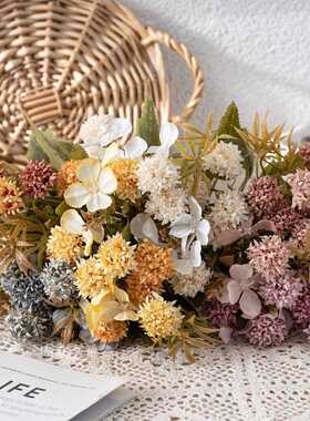 新款直销INS风10头丁香花束仿真花家居装饰跨境婚庆假花MW66003