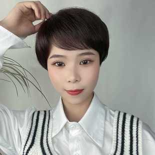 短直发斜刘海中老年高温丝机制假发头套 妈妈款 新款 直销假发女时尚