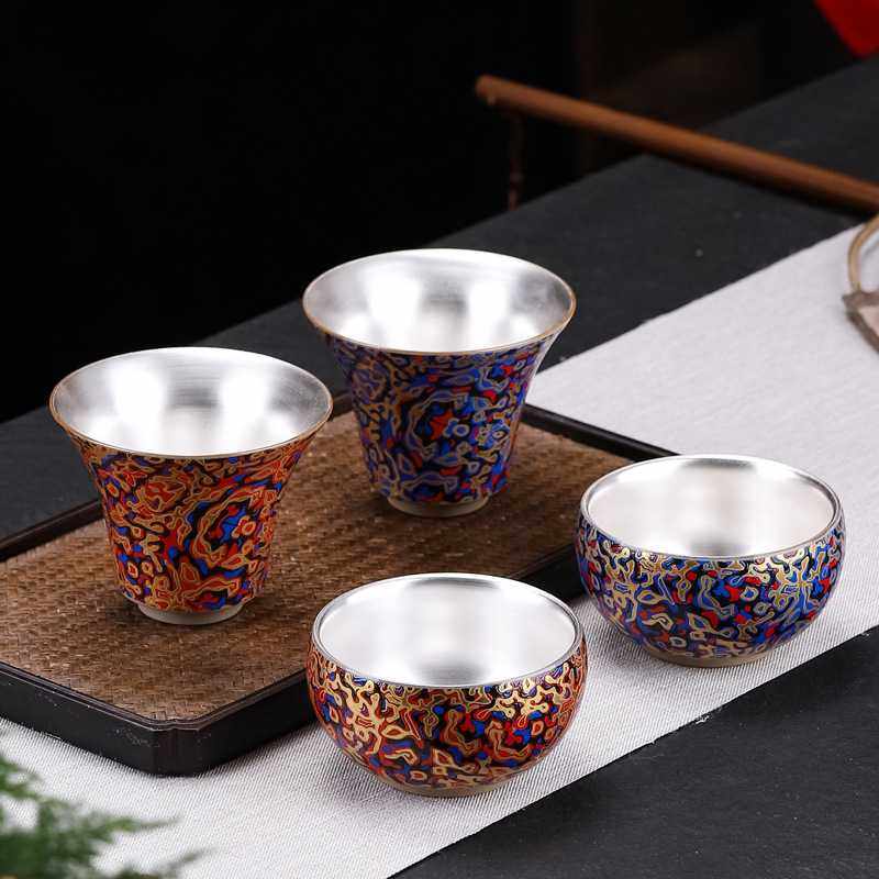 新款直销陶瓷鎏银鎏金大漆功夫品茗杯漆器茶具宫廷风主人杯个人,餐饮具,茶杯,淘宝优惠券,粉丝福利购,淘宝优惠卷