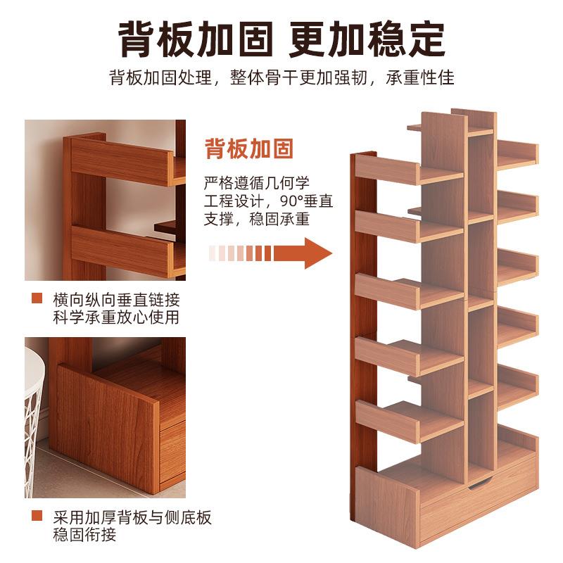 新款直销书架现代简约创意书柜家用学生收纳落地柜子多层客厅电视