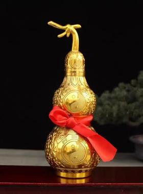 新款直销黄铜葫芦摆件吉祥如意开口开底光面螺丝口家居办公区桌面