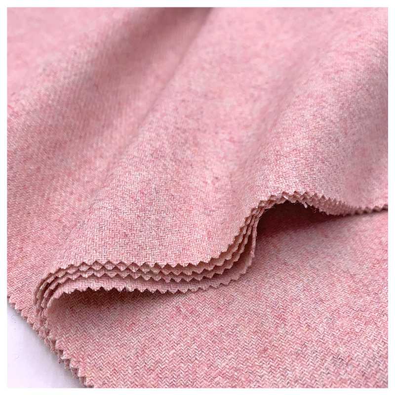 新款直销8852#2号法兰呢420G秋冬双色羊毛绒大衣呢子布料斗篷套装