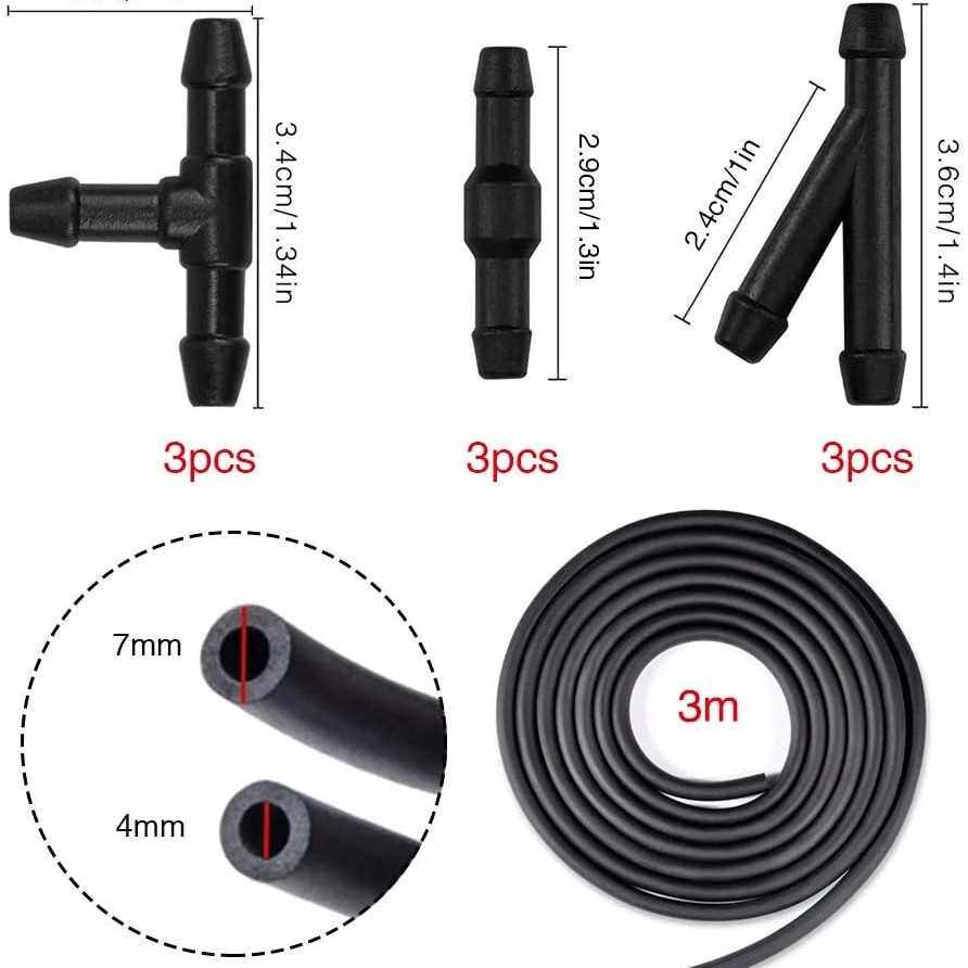 新款直销DIY Washer汽车喷水嘴连接管橡胶喷水管挡风窗玻璃清洗器