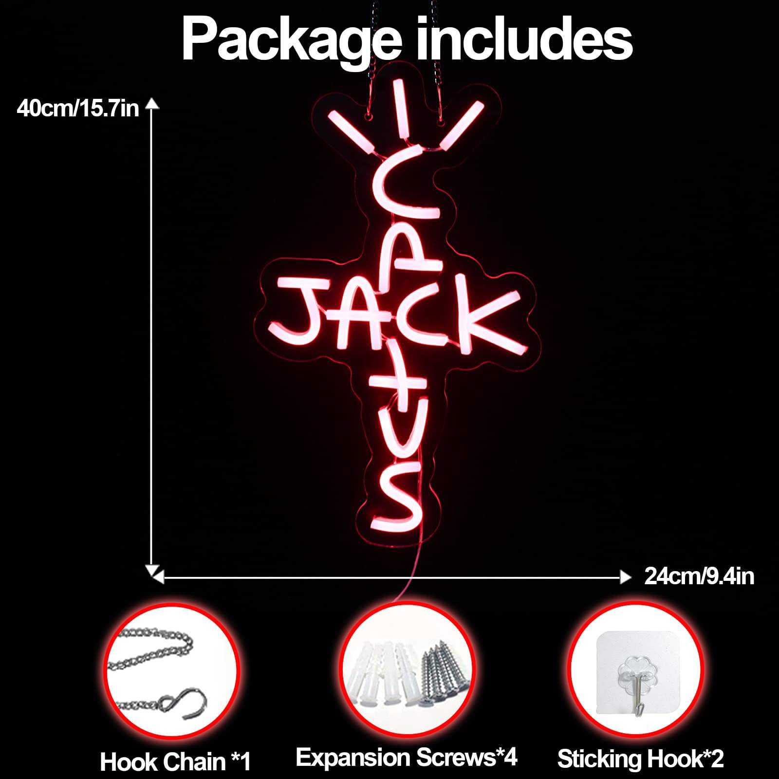 新款直销led霓虹灯背板JACK  透明亚克力霓虹灯 摆件节日氛围灯个