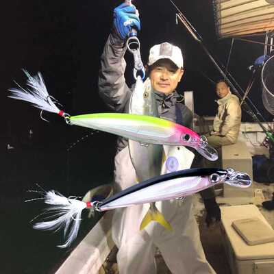 新款直销亨嘉米诺鱼饵羽毛钩14G 海钓仿真鱼饵 路亚饵米诺钓鱼饵