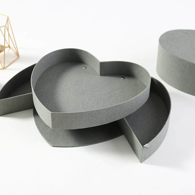 新款直销中秋节月饼礼盒包装空盒6颗装天地盖心型创意高端礼品包