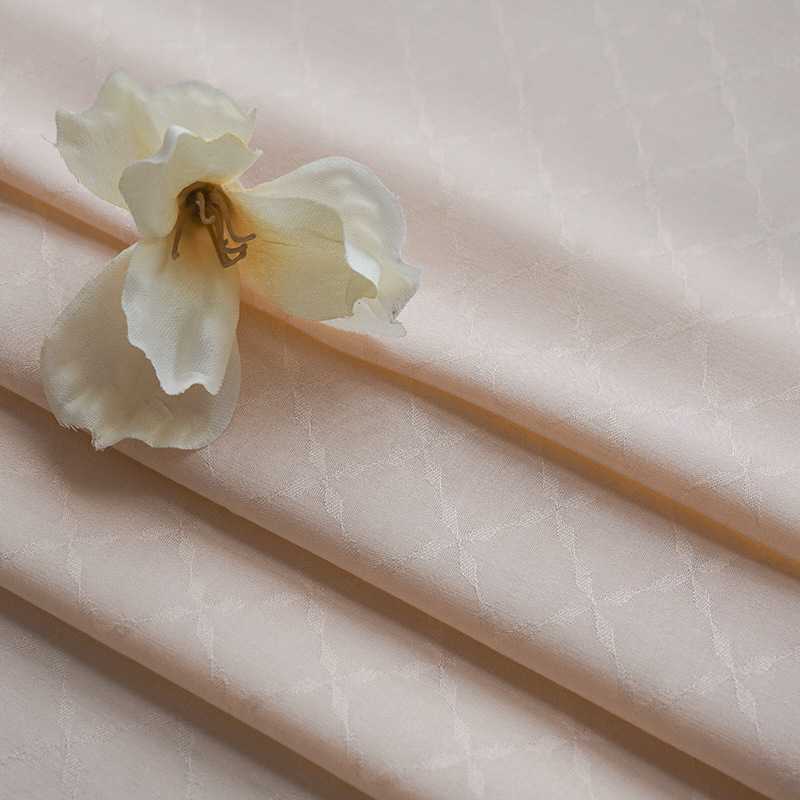 新款直销人棉提花汉服布料 60支薄款菱形格襦裙连衣裙棉绸面料8