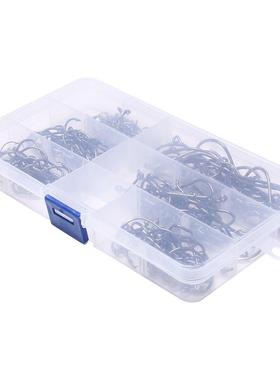 新款直销新款鱼钩套装160pcs 长柄有倒刺鱼钩鱼具渔具钓鱼用品