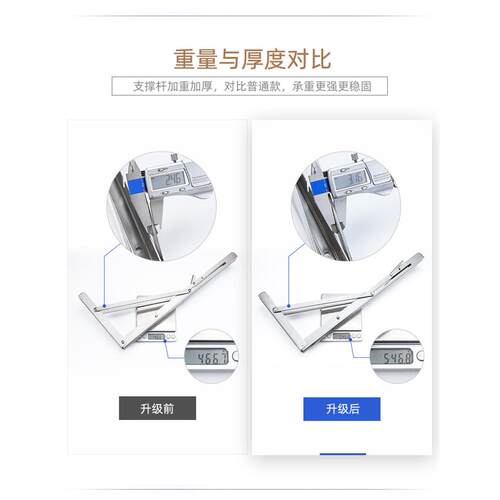 新款直销不锈钢304折叠三角支架托架墙上置物架 层板托隔板墙壁桌
