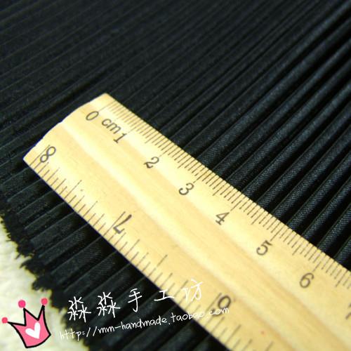 新款直销电光服装布料 多色细条纹风琴褶压皱百褶仿真丝色丁 不透