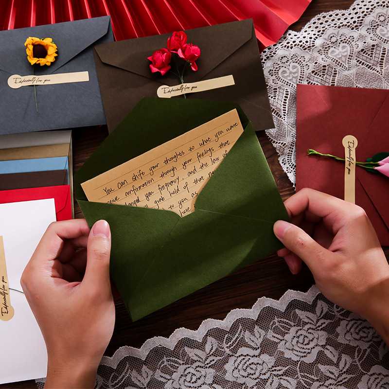 新款直销复古牛皮纸信封套装ins高级感节日diy送女友表白情书信件