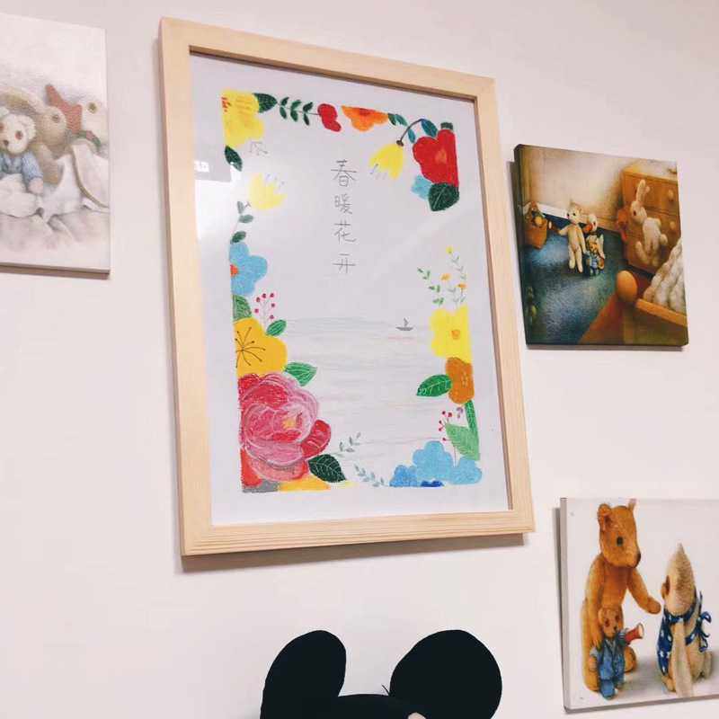 新款直销儿童木质磁性挂式小白板家用教学办公绘画写字板学生可擦,家居饰品,相框/画框,淘宝优惠券,粉丝福利购,淘宝优惠卷